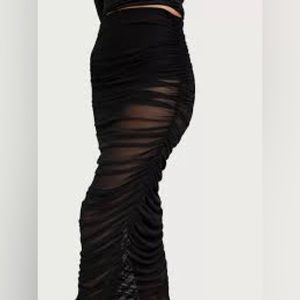 COPY - Jluxlabel small see thru ruched skirt